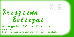 krisztina beliczai business card